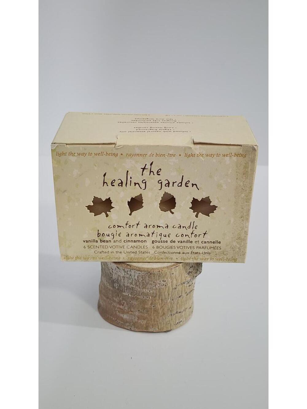 The Healing Garden Comfort Aroma Vanilla Bean & Cinnamon Votive Candle Set of 6